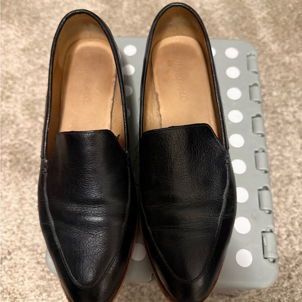 Classic Black Leather Women’s Loafers